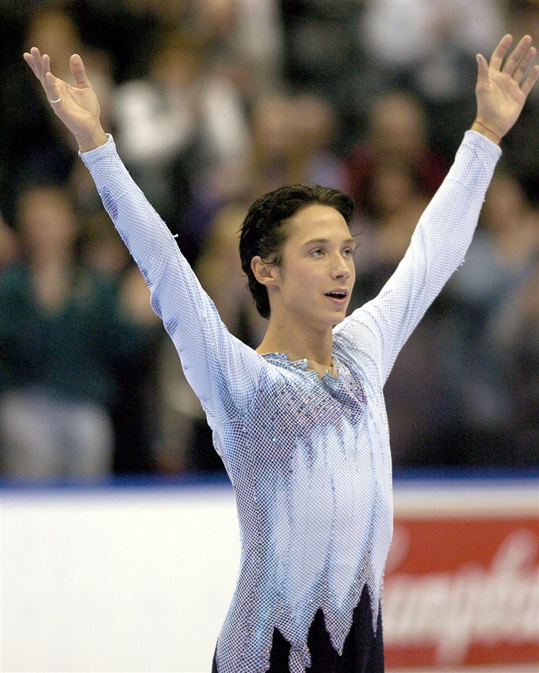 Johnny Weir wins the title on January 10, 2004 in the Men's Championship at the State Farm U. S. Figure Skating Championships at Philips Arena, Atlanta, Georgia.