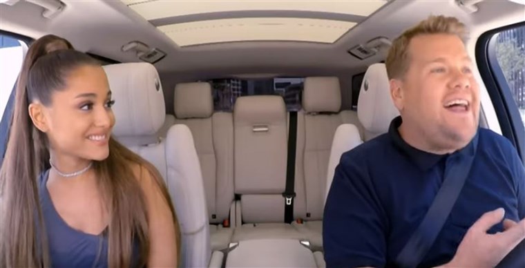 아리 아나 Grande and James Corden in Carpool Karaoke