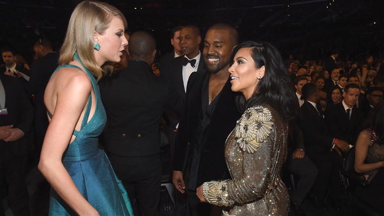 テイラー Swift, Kanye West and Kim Kardashian