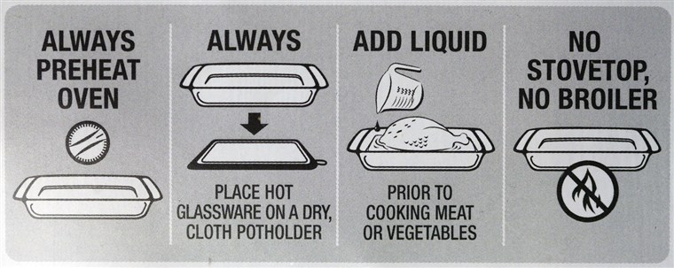 SEBUAH pamphlet with instructions about proper use is included with every Pyrex product.