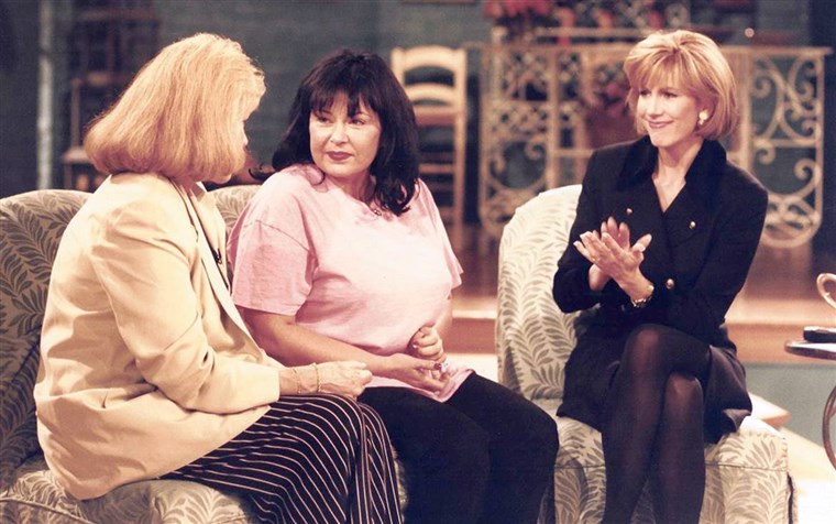 Leeza Gibbons and Roseanne Barr