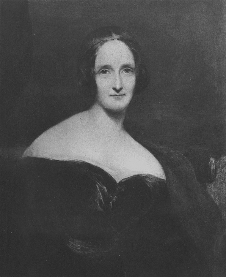sekitar 1830: Mary Wollstonecraft Shelley (1797 - 1851) the English novelist and second wife of Percy Bysshe Shelley, famous for her novel Frankenstein...