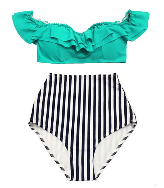Off-bahu swimsuits