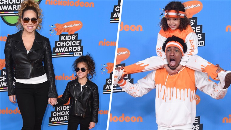 마리아 Carey, Monroe / INGLEWOOD, CA - MARCH 24: Moroccan Scott Cannon (top) and Nick Cannon attend Nickelodeon's 2018 Kids' Choice Awards at The Forum on March 24, 2018 in Inglewood, California.