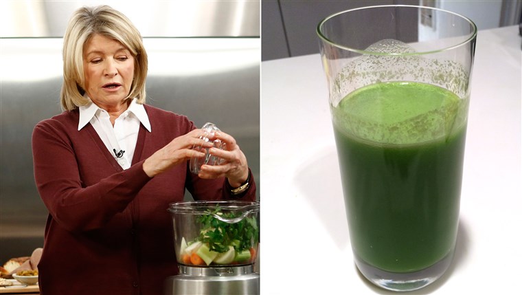 마사 Stewart's morning ritual includes this green juice.