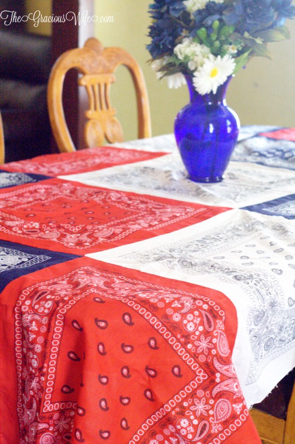 DIY bandana tablecloth