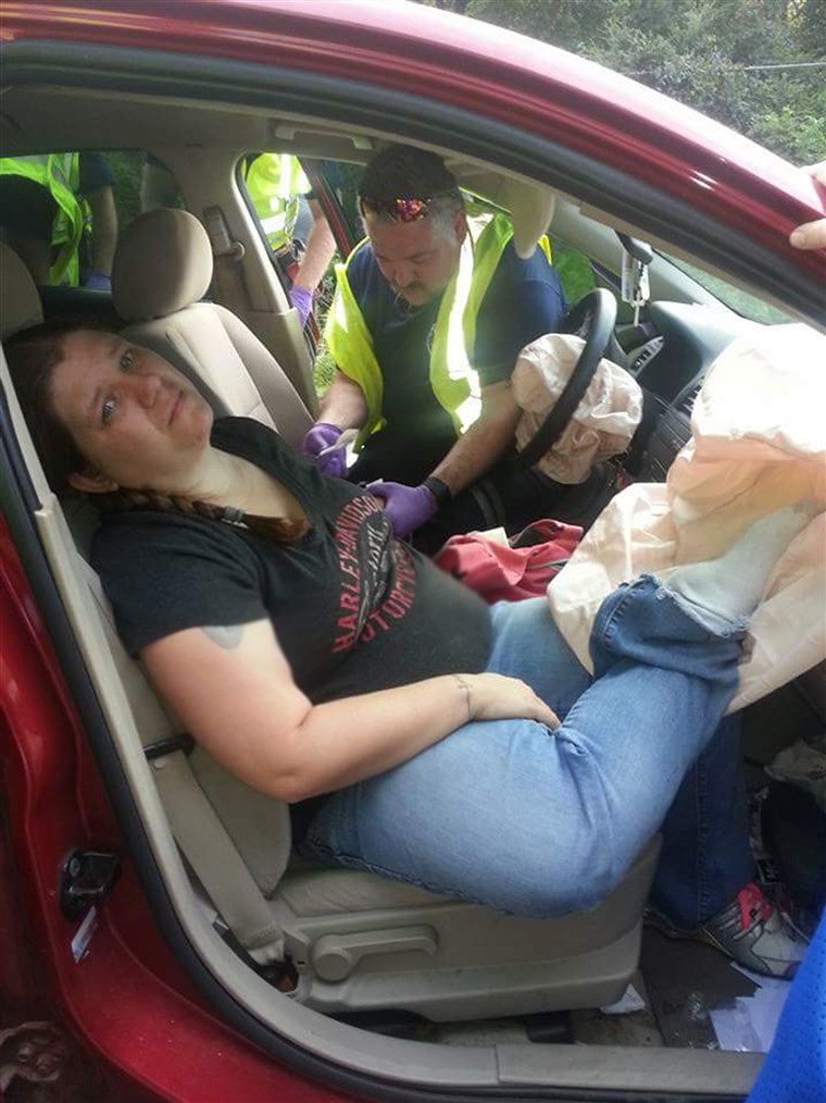 오드라 Tatum, a mother of three from Georgia, is warning against the dangers of putting your feet on the dashboard while in a moving car after suffering life-altering injuries in a crash. 