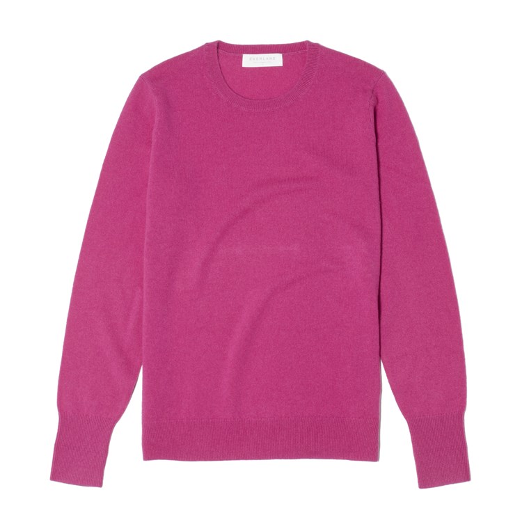 Everlane cashmere crewneck sweater azalea