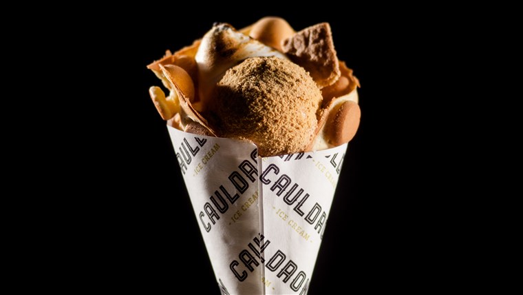 Kawah Ice Cream's S'mores Puffle Cone
