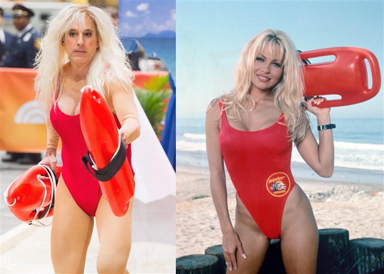 매트 Lauer, Pamela Anderson in the classic Baywatch bikini