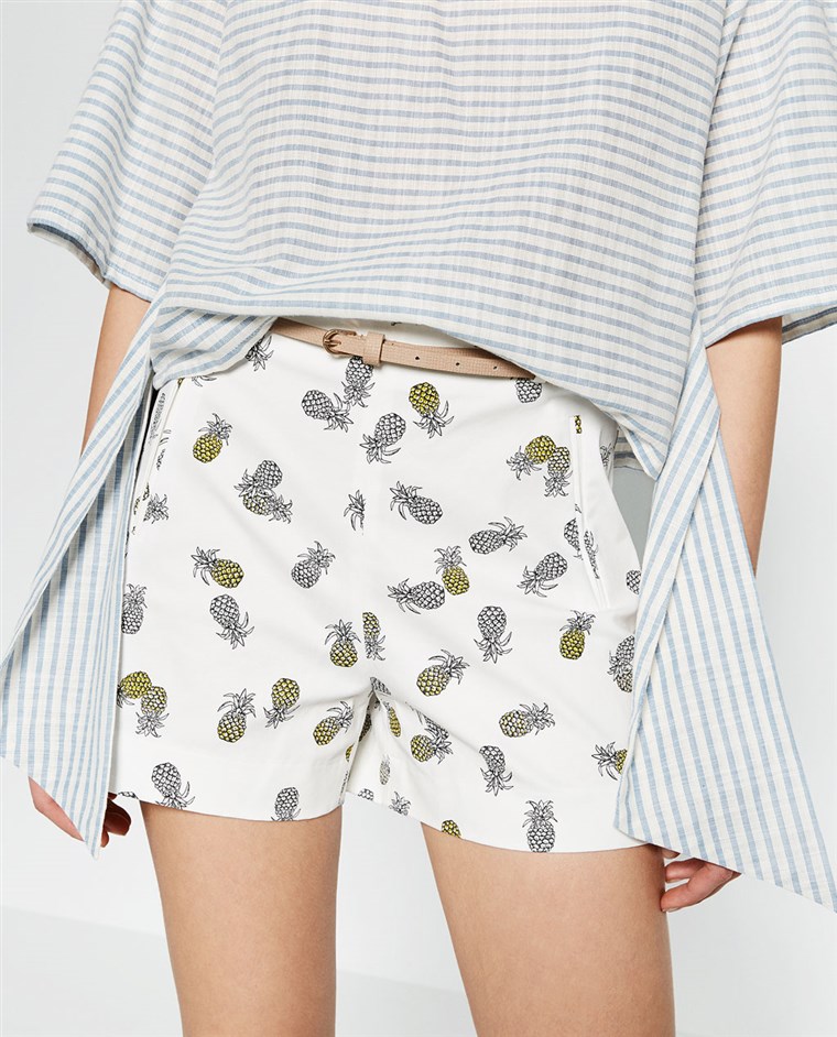 자라 pineapple shorts