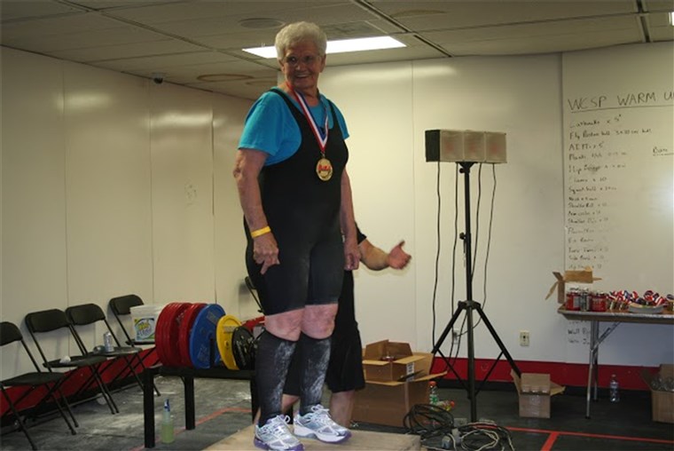 Shirley Webb, a 78-year-old grandma who has set records for deadlifting 225 pounds in weightlifting competitions