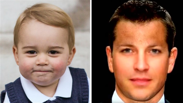 과학자들 from the University of Bradford predict this is what the prince will look like at age 40.