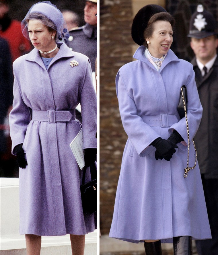 putri Anne in lavender coat