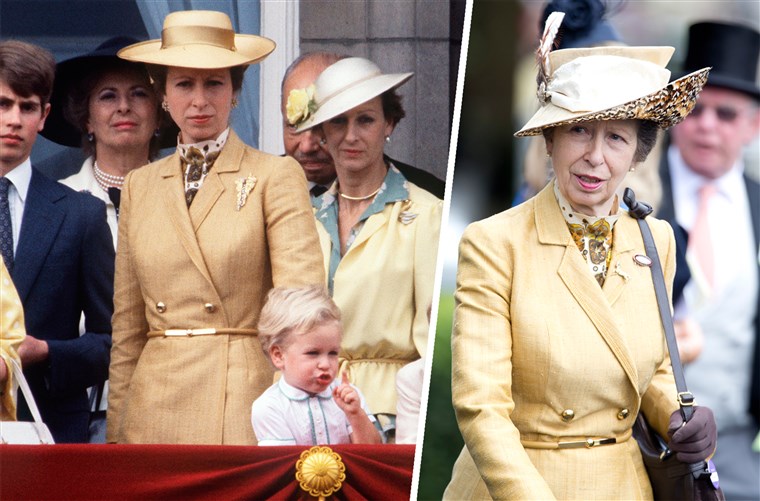 Principessa Anne wears yellow coatdress more than once