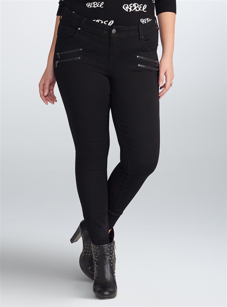 Ribelle Wilson for Torrid Multi Zip Skinny Jeans