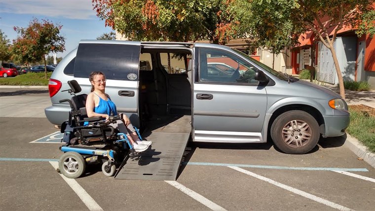 메리 Taloff doesn’t drive, but still requires a wheelchair-accessible vehicle