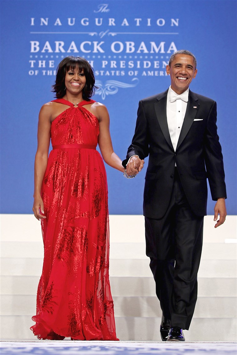 미셸 Obama inauguration red dress