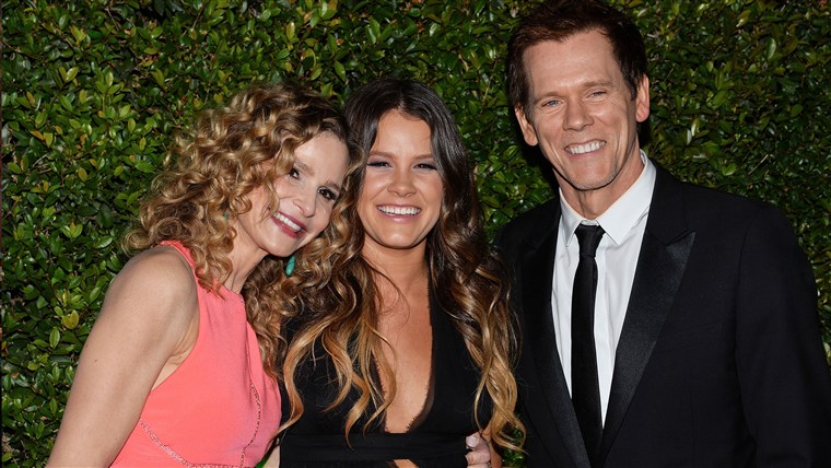 Kyra Sedgwick with daughter Sosie Bacon and husband Kevin Bacon.
