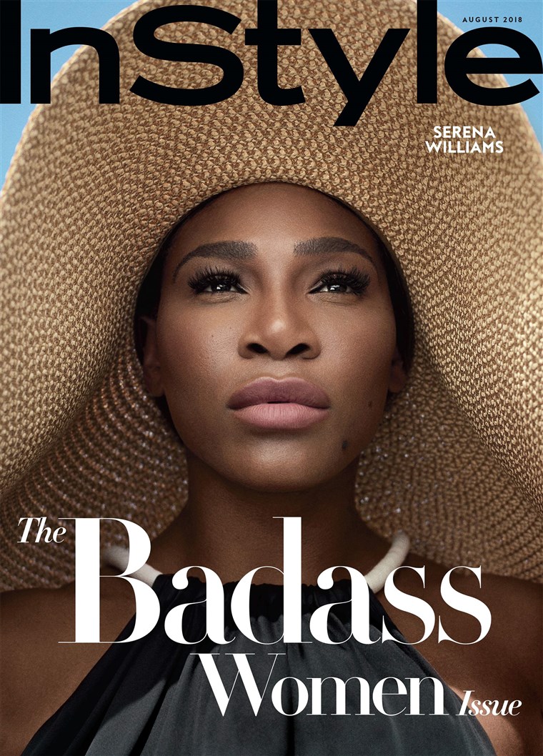 세레나 Williams on the cover of InStyle's First Badass Women Issue