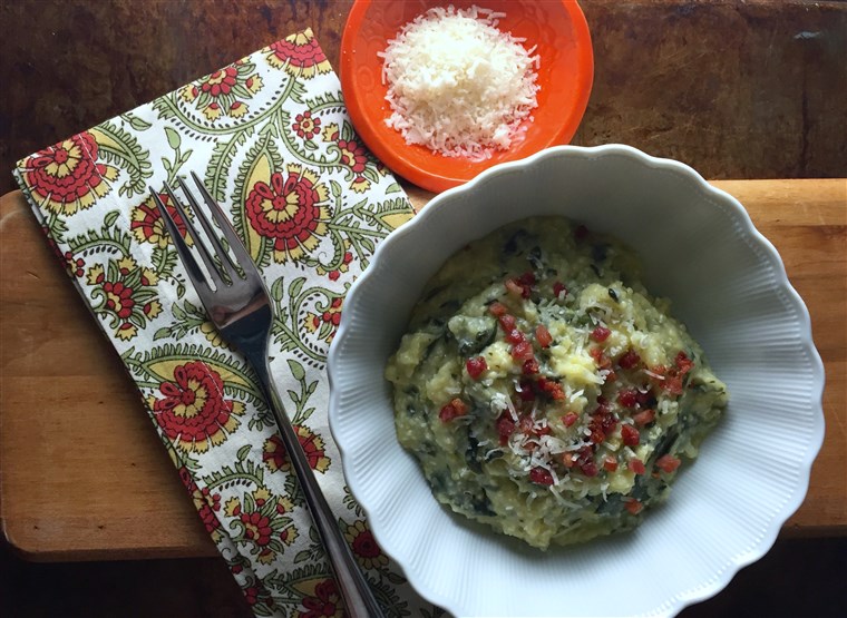 Slow-Cooker Polenta with Spinach