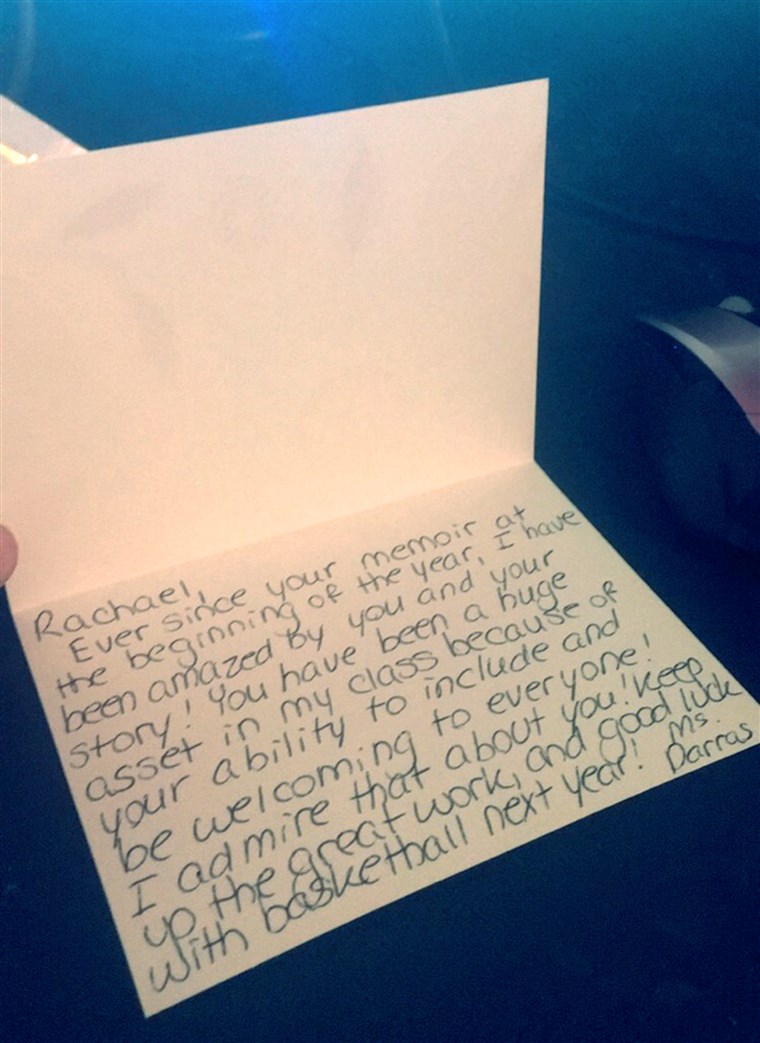 コロラド州 high school teacher who wrote heartfelt notes to more than 100 students
