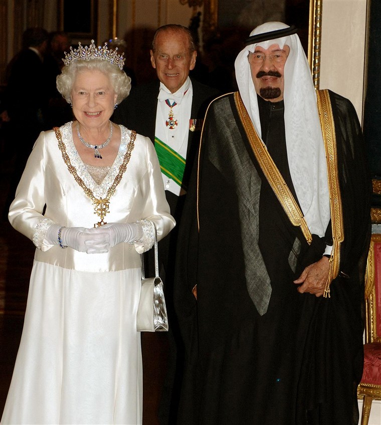 사우디 King Abdullah bin Abd al-Aziz, Queen Elizabeth