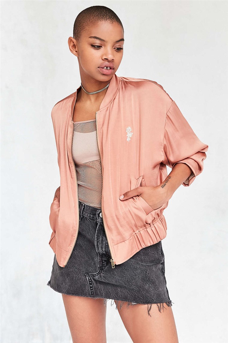 Urban Outfitters Silence + Noise satin bomber jacket