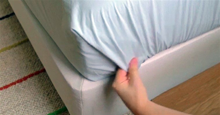 bagaimana to fold your sheets into hospital bed corners.