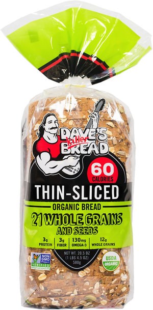 Dave's Killer Bread Thin-Sliced Organic 21 Whole Grains and Seeds