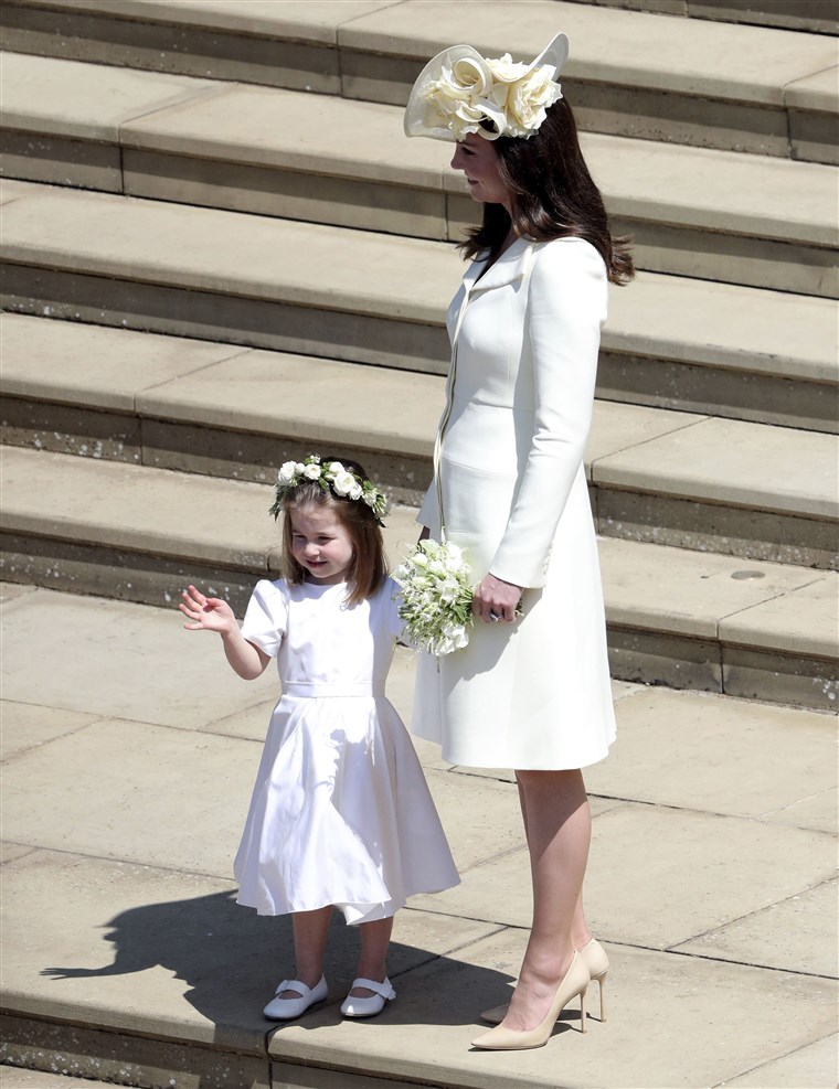 王女 Charlotte with her mother, Duchess Kate.