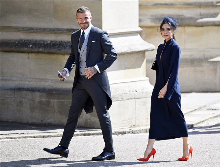 デビッド and Victoria Beckham at the royal wedding