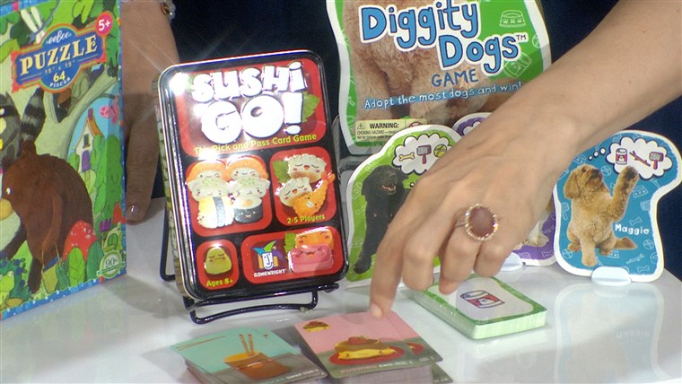 寿司 Go! (Gamewright, $12.95) and Diggity Dogs (Educational Insights, $14.95) are perfect for strategy-loving gamers. 
