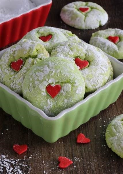 hari Natal cookies: Grinch cookies