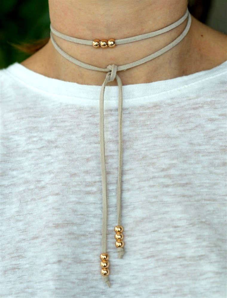 엘리사 Suede Choker necklace women's accessories fashion style