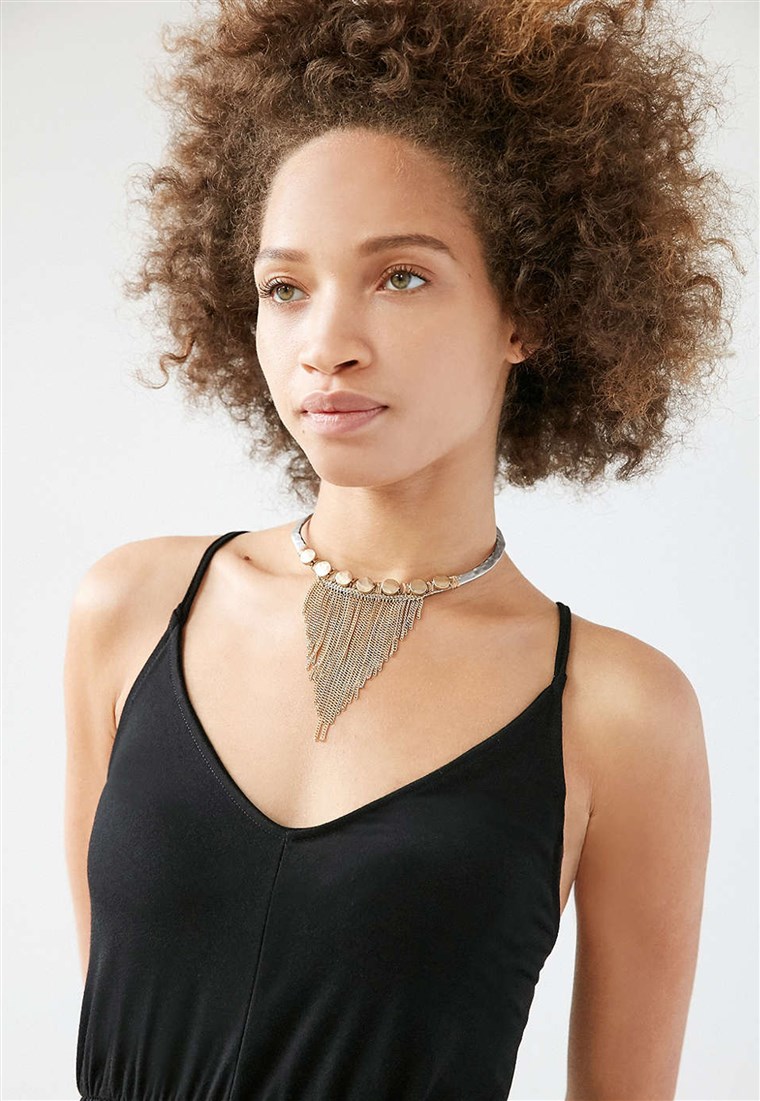 뒤에 The Line Fringe Choker Necklace women's accessories fashion style