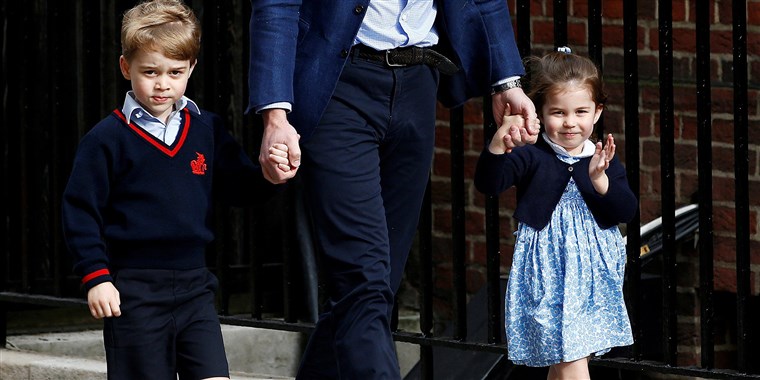 Britania's Prince William, Prince George and Princess Charlotte