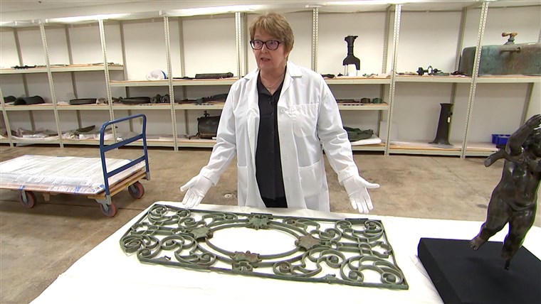Ini decorative window grill was among the items recovered from the ship.