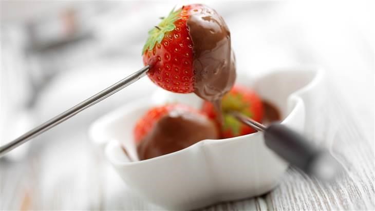Cokelat fondue with fresh strawberries, selective focus; Shutterstock ID 120002431; PO: today.com