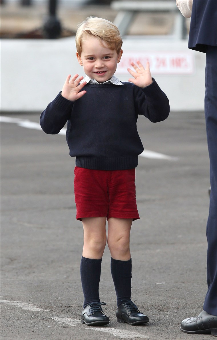 Pangeran George in shorts