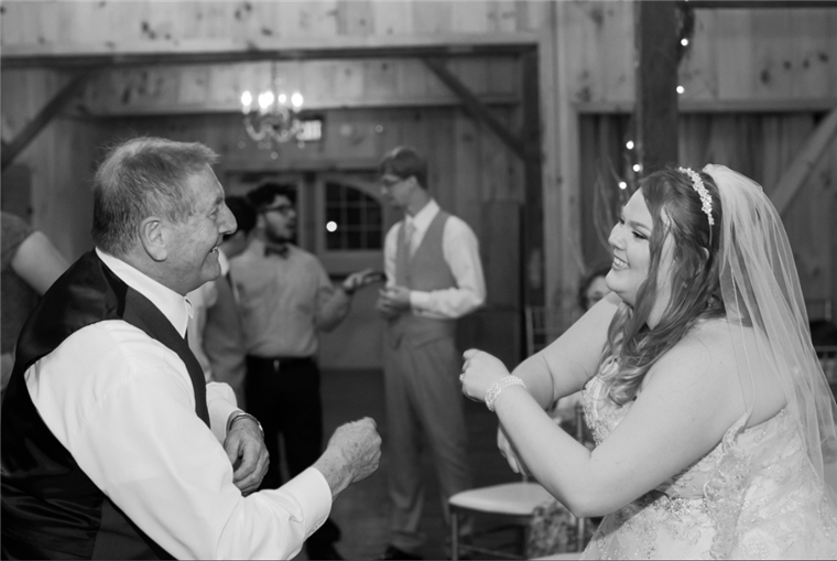 Maggie Wakefield danced with her grandfather at her wedding