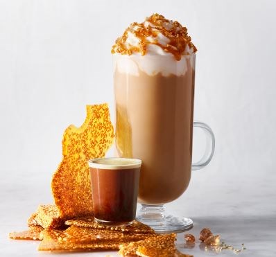 Starbucks Golden Sesame Caramel Crunch Latte
