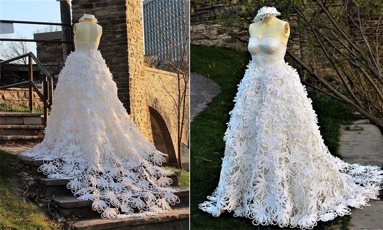 화장실 paper wedding dresses