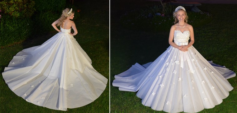 화장실 paper wedding dresses