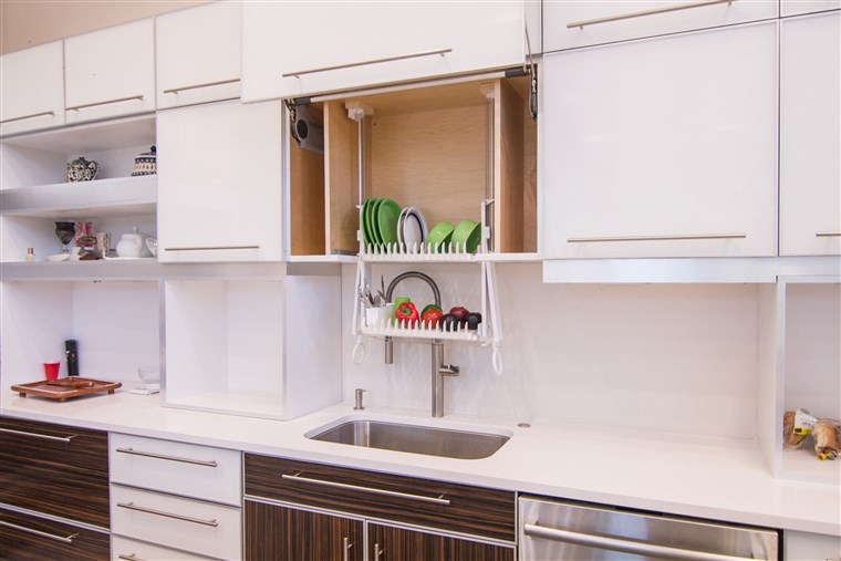 Itu DripDry can be installed into an existing cabinet, and can also be used to store washed fruits and vegetables.