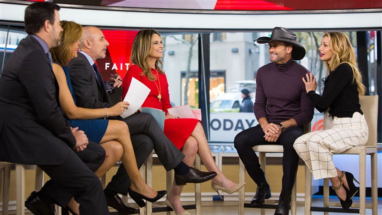 Tim Mcgraw and Faith Hill on TODAY, November 17th, 2023.