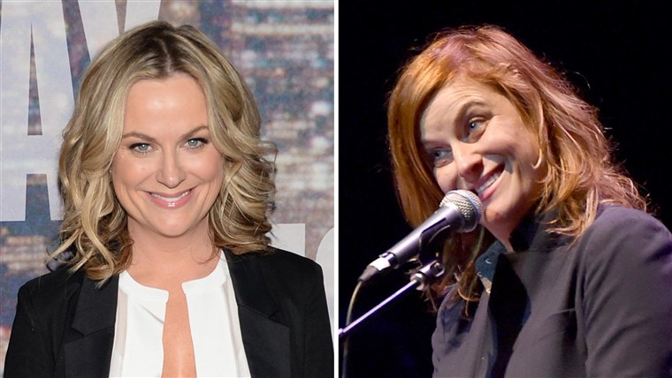 Amy Poehler changes hair color from blonde to red
