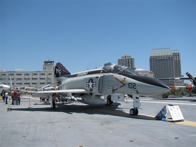 aereo at USS Midway Museum in San Diego, California