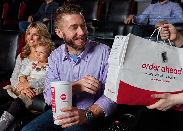 四 theaters in the Midwest tested AMC's pilot program for an app that allows audiences to order movie-theater food in advance, according to The New York Times.