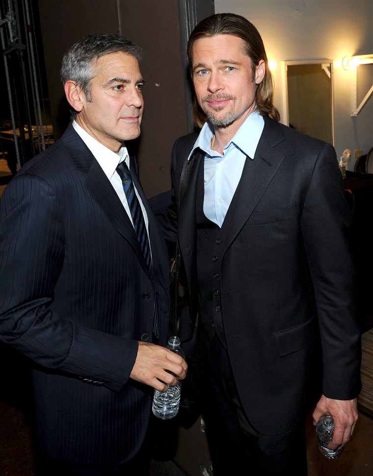 브래드 Pitt and George Clooney